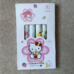 Hello Kitty Brand New Set of 6 gel pens.